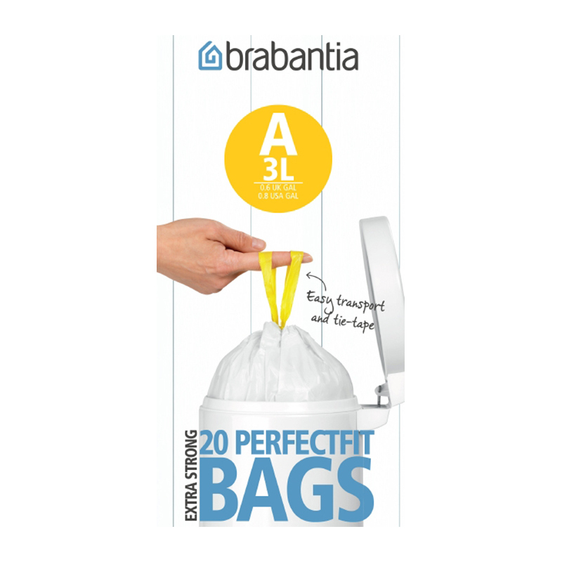 Пакеты для мусора 3 л Brabantia PerfectFit 20 шт Brabantia DMH-311727 - фото 1