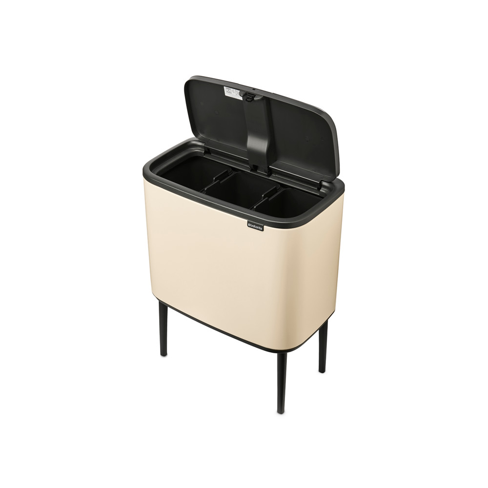 Мусорный бак 3 x 11 л Brabantia Bo Touch Bin светло-бежевый Brabantia DMH-201608 - фото 3