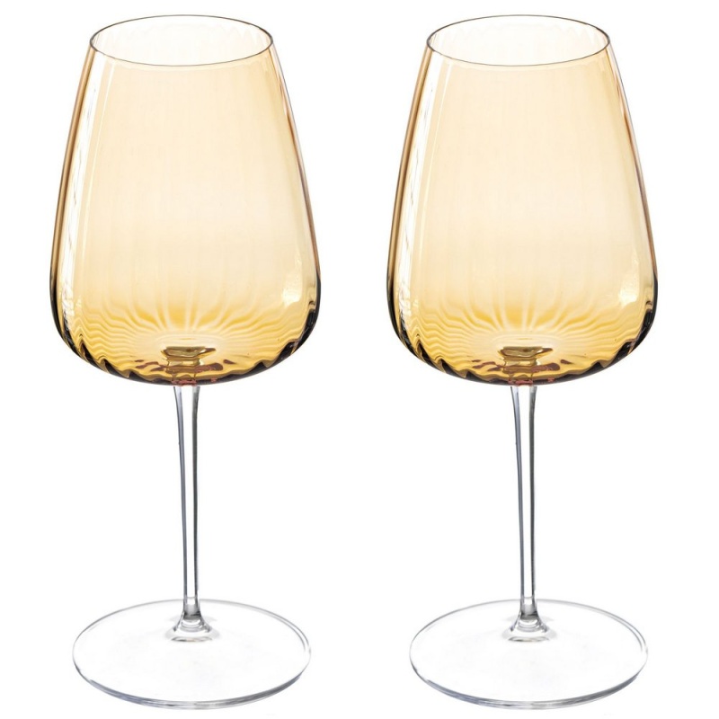 Набор бокалов для шампанского 550 мл Le Stelle Opium Colour ambra 2 шт Le Stelle DMH-1028 - фото 1