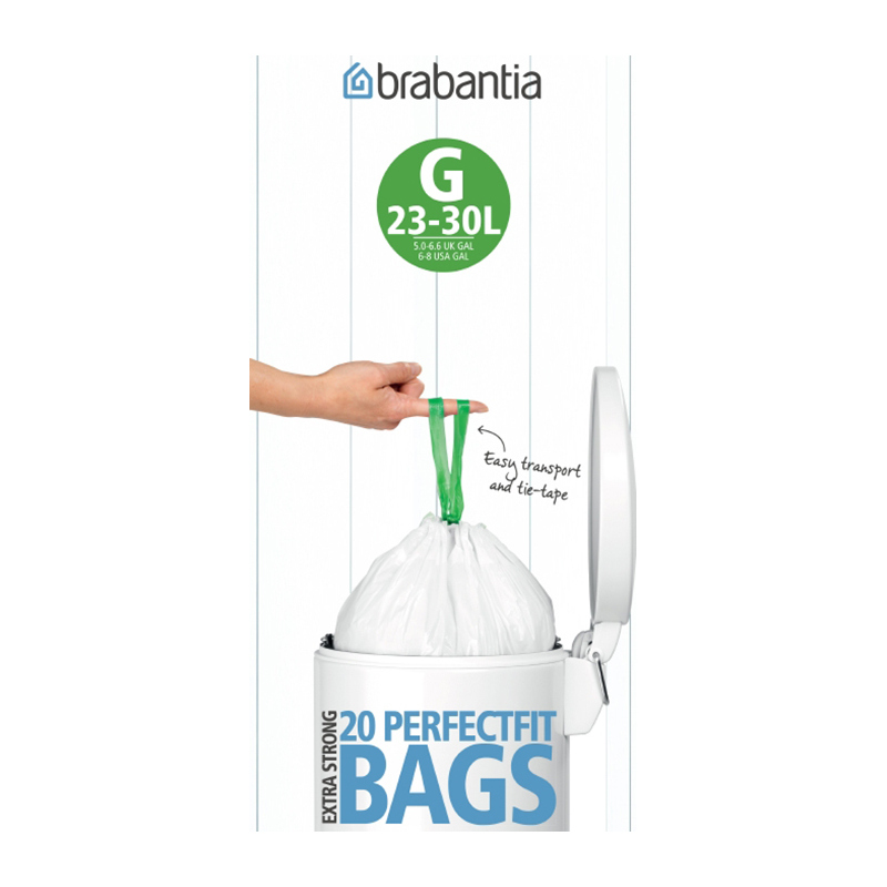 Пакеты для мусора 23-30 л Brabantia PerfectFit G 20 шт пакеты для мусора 23 30 л brabantia perfectfit g 20 шт