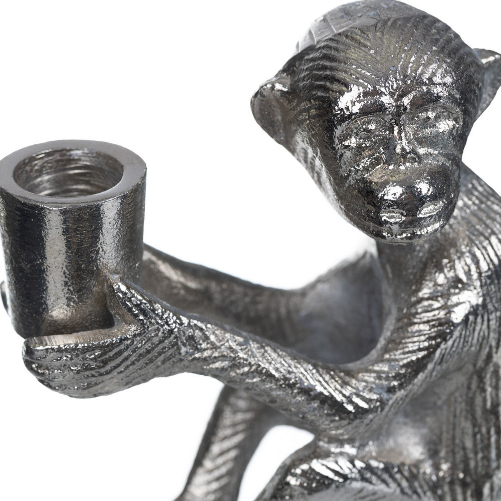 Подсвечник в форме обезьяны серебристый Excellent Houseware CKH-A98001160 - фото 2