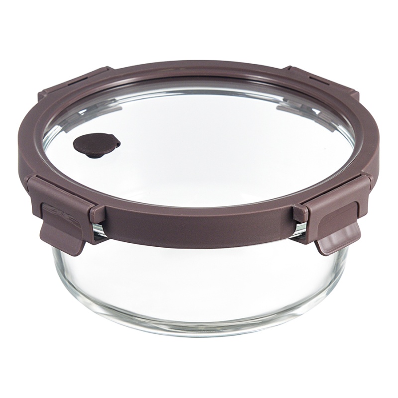 Контейнер для запекания и хранения круглый с крышкой, 950 мл, темно-сливовый Smart Solutions DMH-SFE-SS-CN-GLS-PL-950 - фото 1