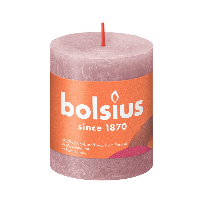 

Свеча 6,8 х 8 см Bolsius Shine Рустик пепельная роза