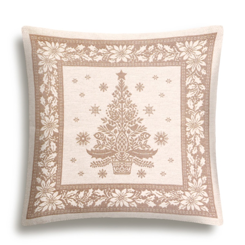 Подушка 45 х 45 см Le Gobelin Нидерланды Елка бежеваязолотая 1195₽