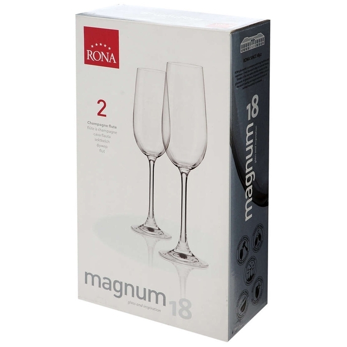 Набор бокалов для шампанского 180 мл Rona Magnum 2 шт Rona CKH-3276/0/180 CKH-3276/0/180 - фото 4