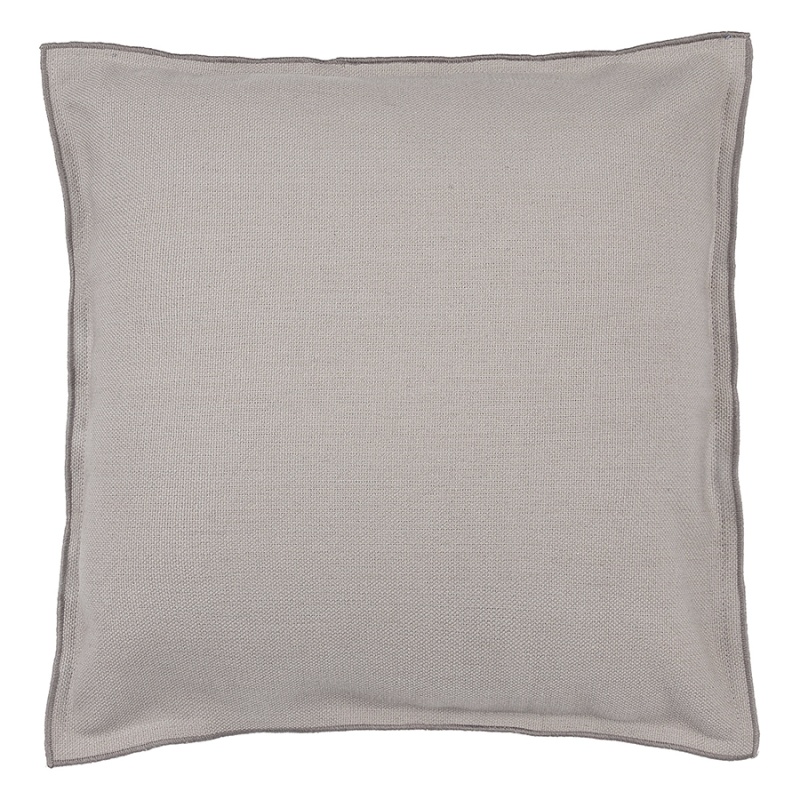 Чехол на подушку из фактурного хлопка серого цвета с контрастным кантом из коллекции essential, 45х4 Tkano CKH-TK22-CC0001