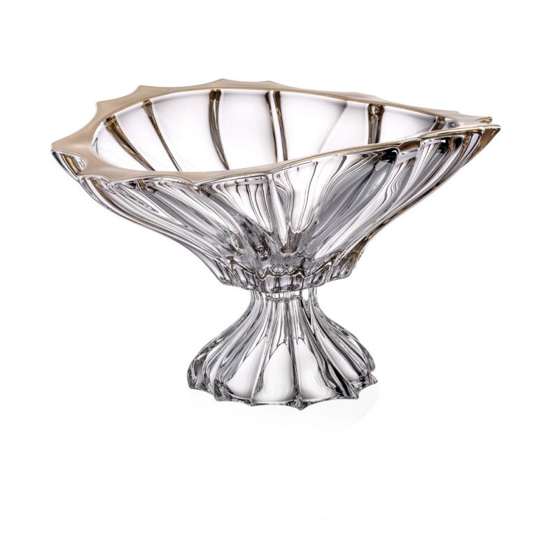 

Ваза для фруктов на ножке 33 см Aurum Crystal Plantica Gold