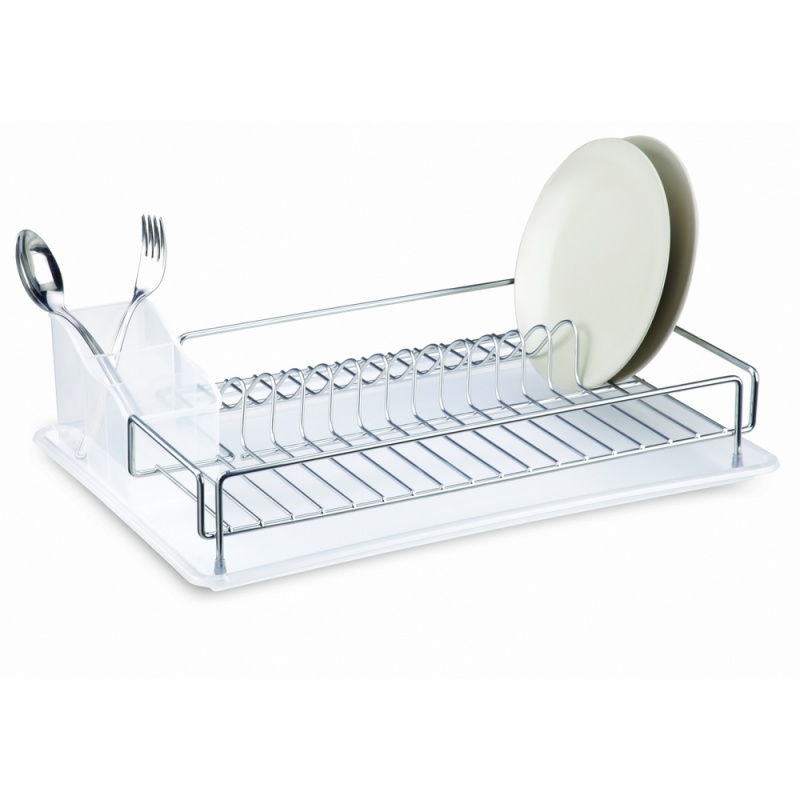 Сушилка для посуды и приборов настольная 1 ярус Tekno-tel хром подставка для посуды 2 яруса 25×25×20 см хром