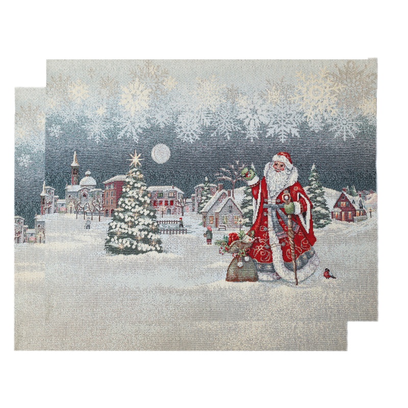 Салфетка 35 х 45 см Le Gobelin Морозко Синий город синяя