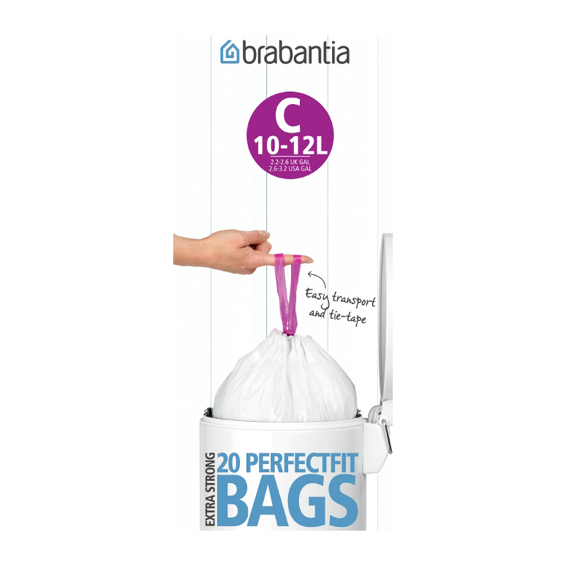 Пакеты для мусора 10-12 л Brabantia PerfectFit C 20 шт пакеты для мусора 5 л brabantia perfectfit b 40 шт