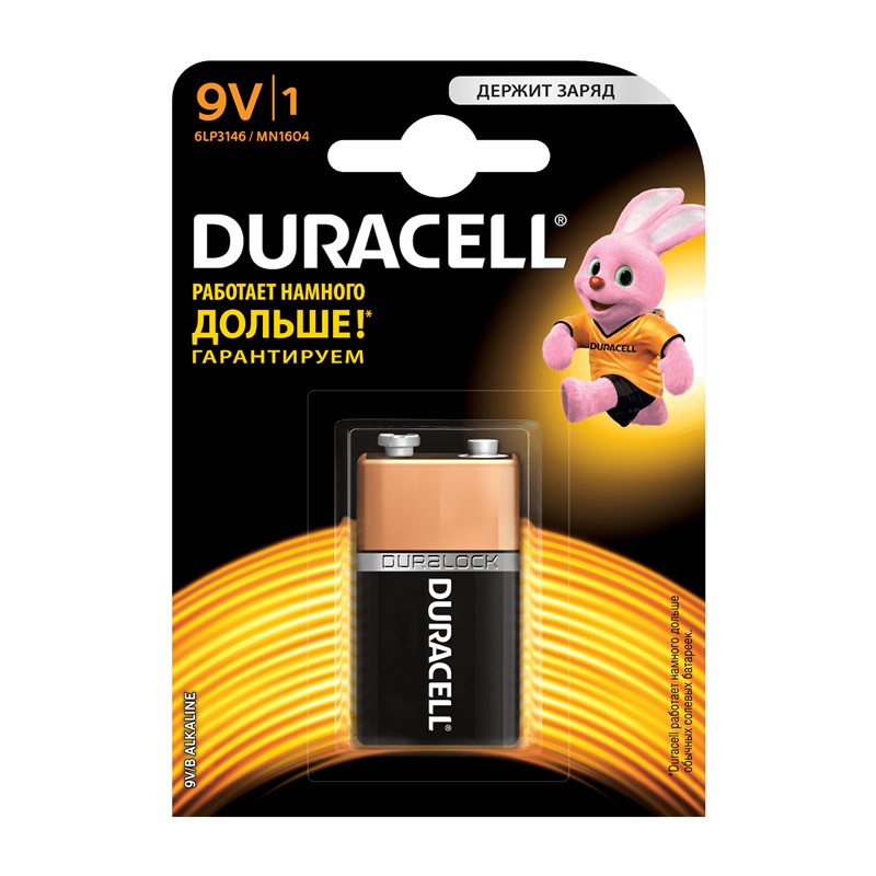 Батарейка Duracell Basic Крона 6LR61 BL1 Alkaline 9V