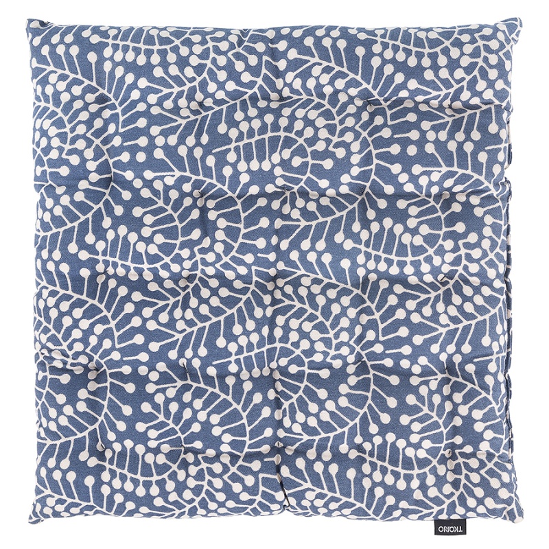 Подушка на стул темно-синего цвета с принтом Спелая Смородина из коллекции scandinavian touch, 40х40 Tkano CKH-TK22-CP0011
