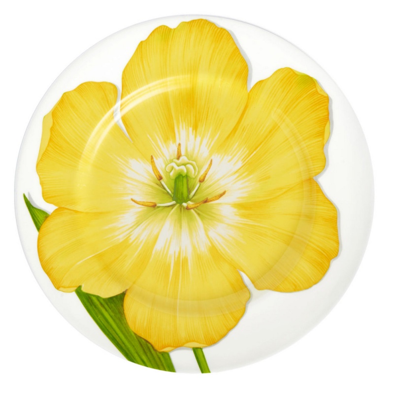 Тарелка обеденная 27 см Taitu Freedom Flower жёлтый