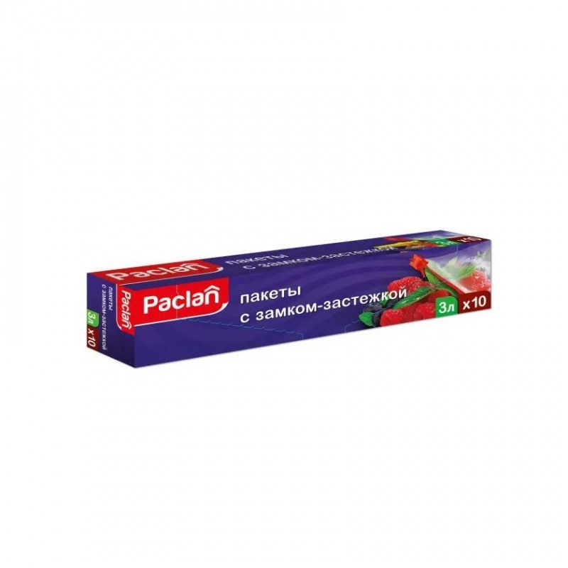Пакеты с замком-застежкой 27 х 28 см Paclan 10 шт пакеты для запекания 35 х 38 см paclan 6 шт