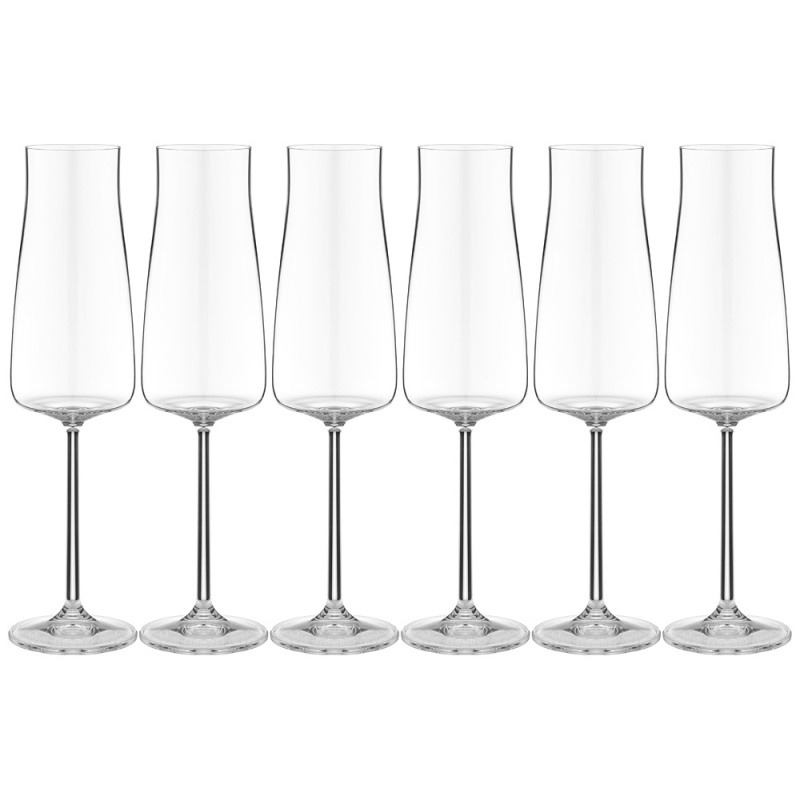Набор бокалов для шампанского 210 мл Crystalex Алекс  6 шт Crystalex DMH-40950/210 DMH-40950/210 - фото 1