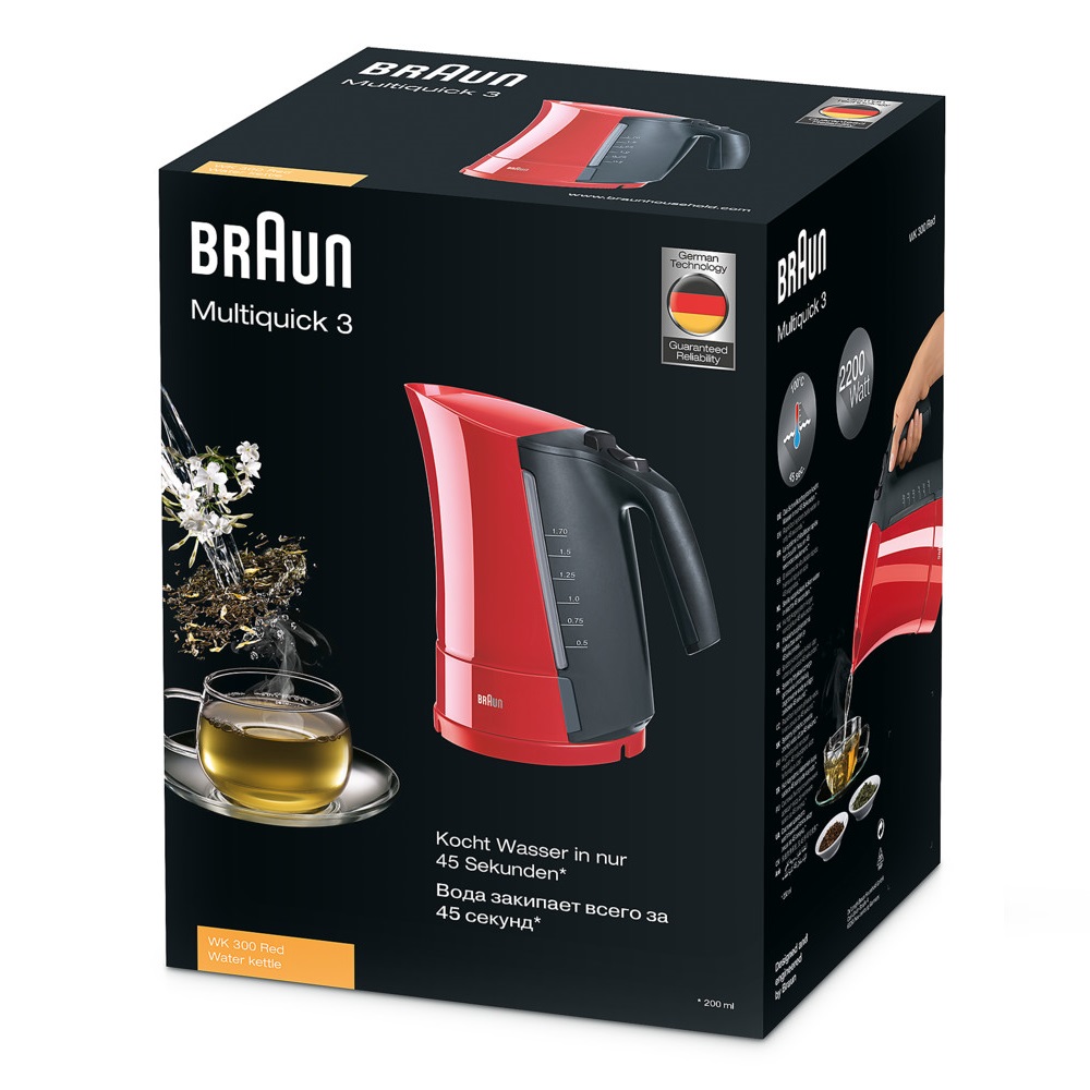 Чайник Braun Multiquick 3 WK300 красный Braun DMH-0X21010037 - фото 3