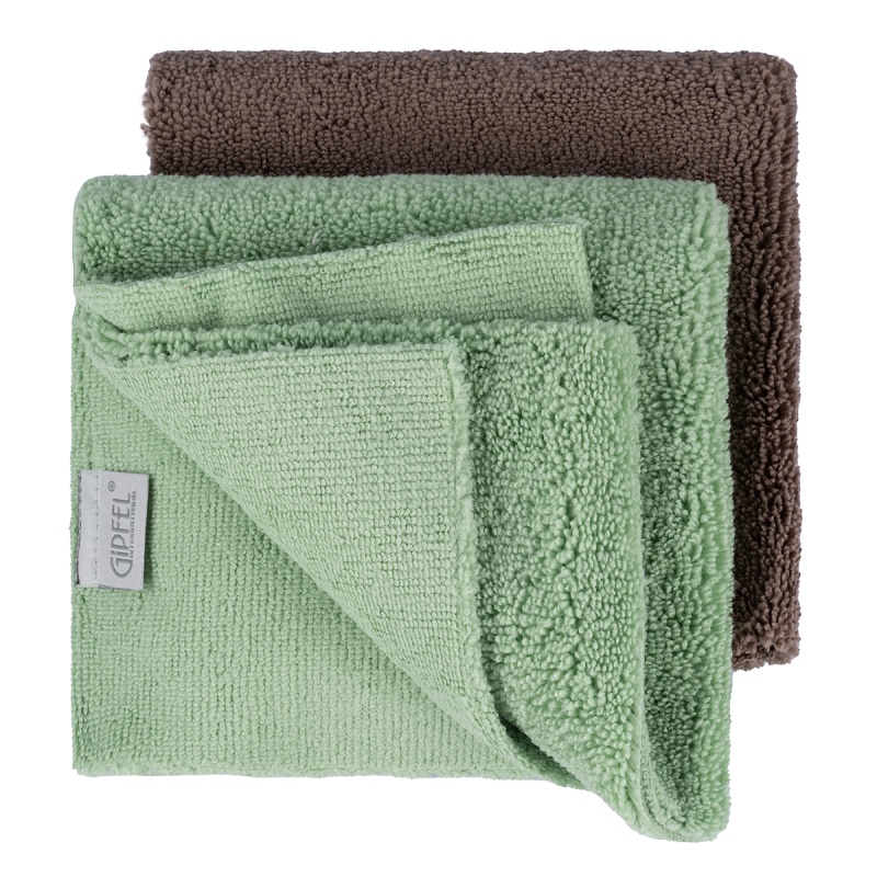 Набор салфеток для пыли 2 шт. Gipfel Clean Series зелёный/коричневый перчатки универсальные clean wrap pastel размер l натуральный латекс