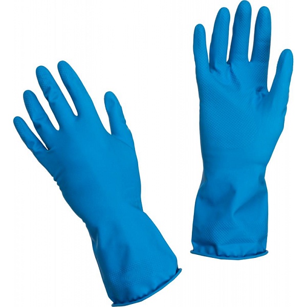 Перчатки резиновые Paclan Practi Extra Dry L синий перчатки с запахом лимона paclan practi lemon aroma l