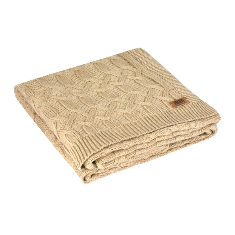 Плед 130 х 180 см Valerie Concept Vermont бежевый 14790₽