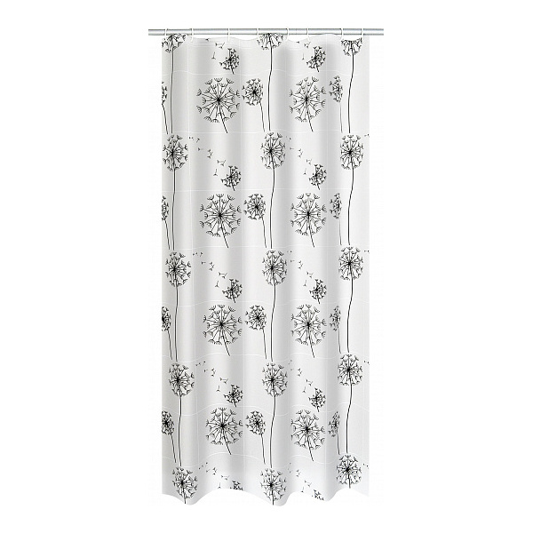 Штора для ванных комнат 180 х 200 см Ridder Moonflower белый-черный ridder штора для ванных комнат moonflower 200х180 см