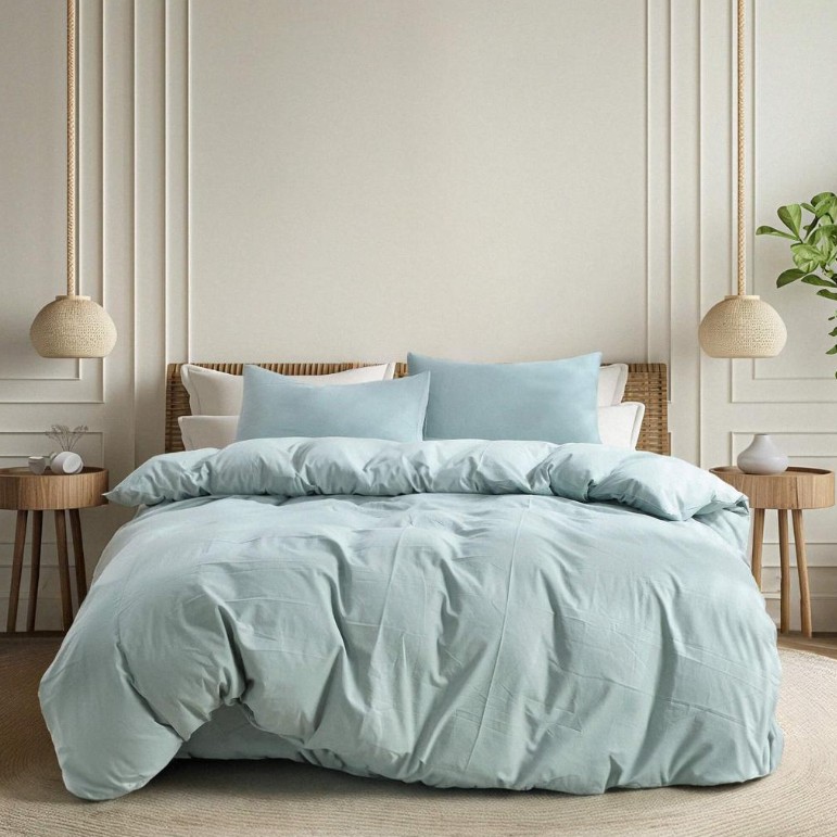 Комплект постельного белья евро The Eleventh Kingdom Paloma варёный хлопок шалфей 18490₽