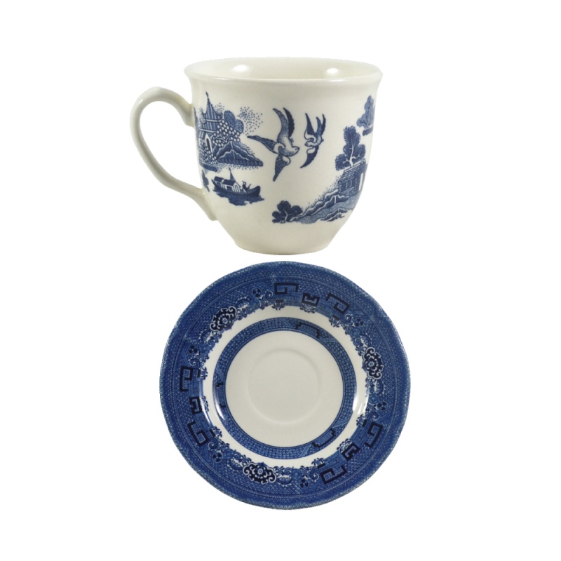 Чашка с блюдцем 200 мл Grace by Tudor England Blue Willow чашка для эспрессо 90 мл grace by tudor england с блюдцем blue willow