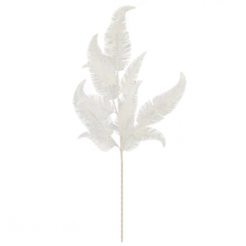 Декоративная ветка с глиттером 73 см Азалия белый ветка ущая декоративная 100 см азалия белый