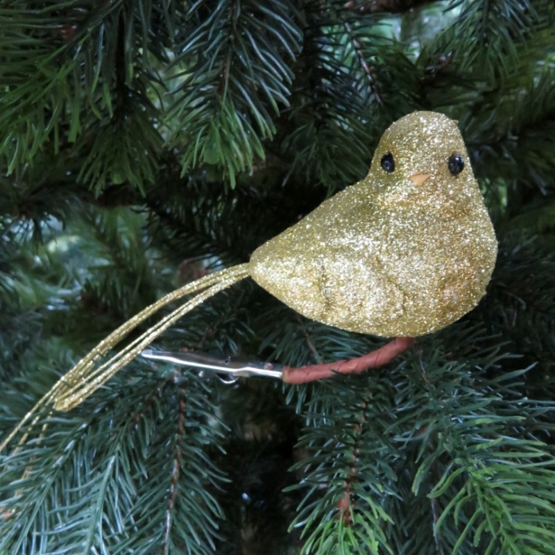 Птица на клипсе 28 см House of Seasons золото шпингалет торцевой врезной 160 мм золото