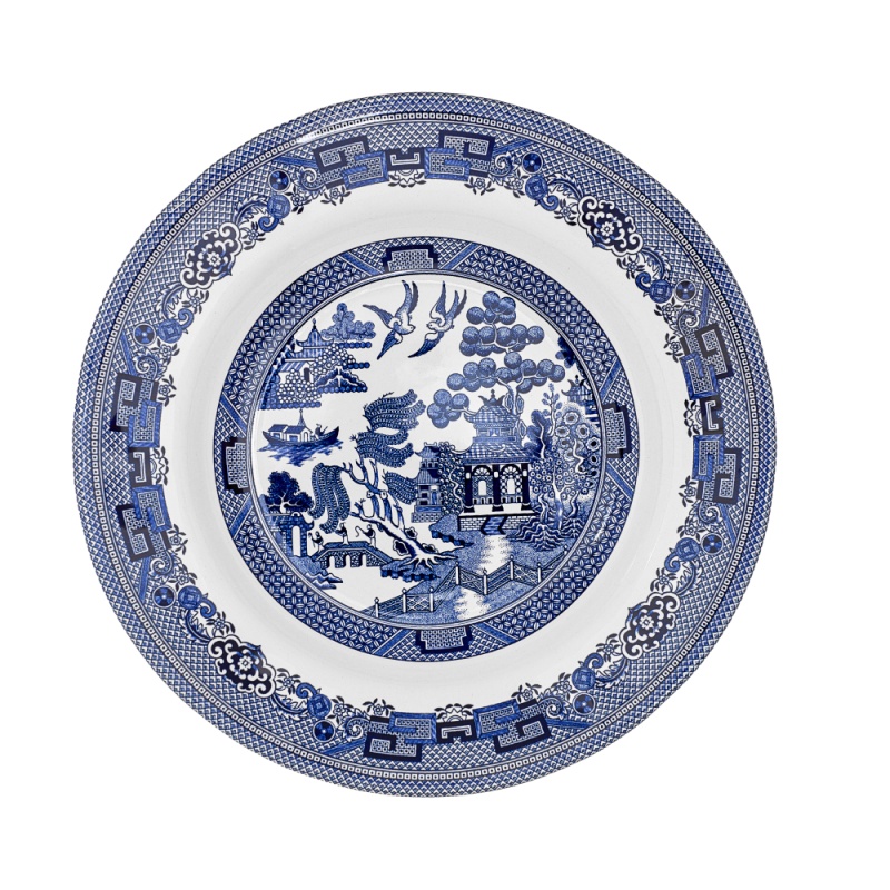 Тарелка глубокая 23,3 см Grace by Tudor England Blue Willow салатник 23 7 см grace by tudor england blue willow