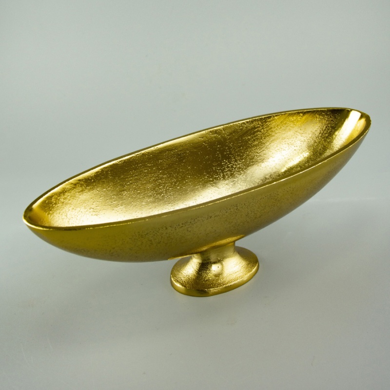 Блюдо на ножке 28 х 10 x 10 см Азалия золотое 3990₽