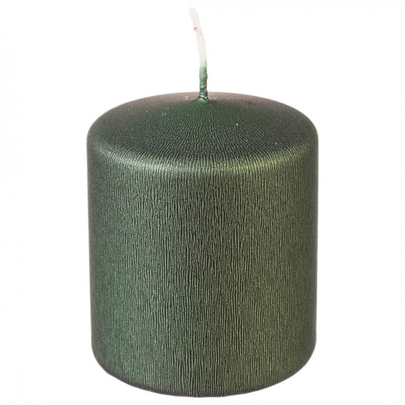 Свеча классическая 7 x 6 см Adpal металлик оливковый свеча из вощина 4 5х4 5х12 5 см бронза металлик