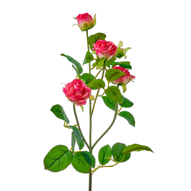 Искусственная кустовая роза 55 см MayBlummy фуксия искусственная кустовая роза 55 см mayblummy красный