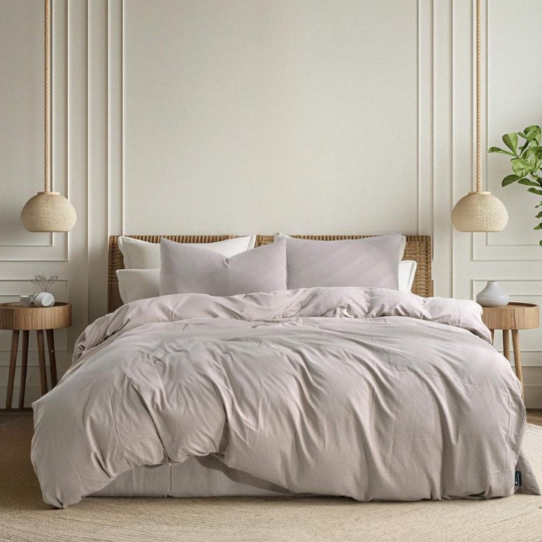 Комплект постельного белья евро The Eleventh Kingdom Paloma варёный хлопок серый 18490₽