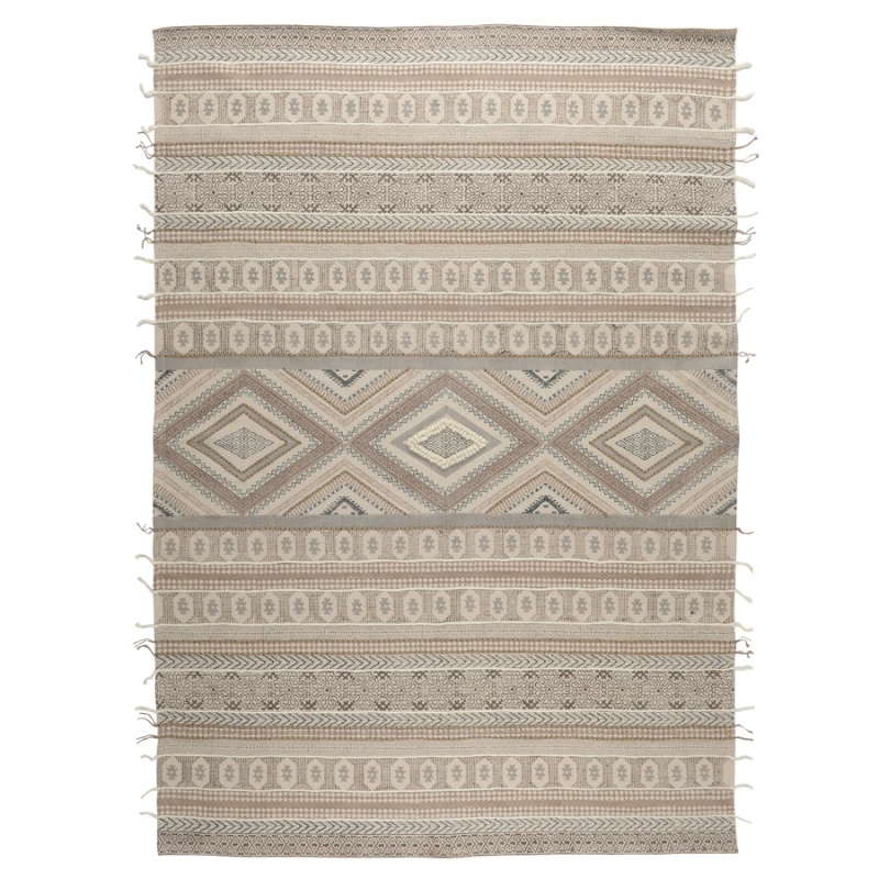 

Ковер из хлопка, шерсти и джута с геометрическим орнаментом из коллекции ethnic, 160х230 см