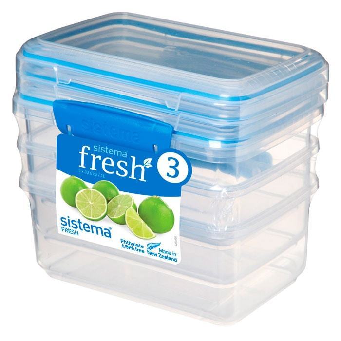

Набор контейнеров 1 л Sistema Fresh 3 шт