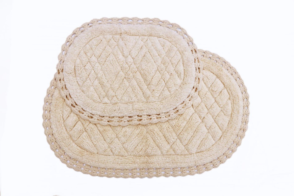 

RACHEL (капучино) Набор ков. для ванной кружевной 60х100 и 50х70