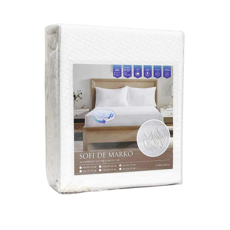 Наматрасник водонепроницаемый 120 х 200 см Sofi de Marko SDM бамбук экрю 5490₽