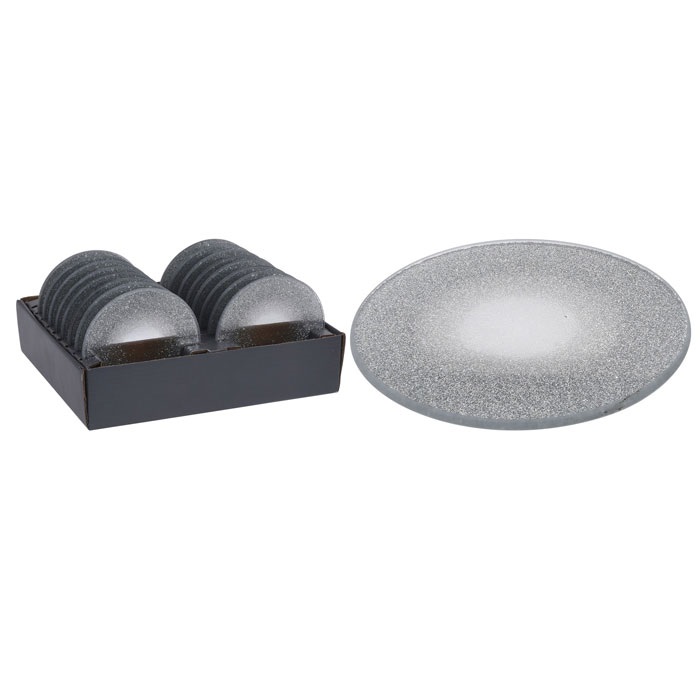 

Тарелка 20 см Excellent Houseware серебряная