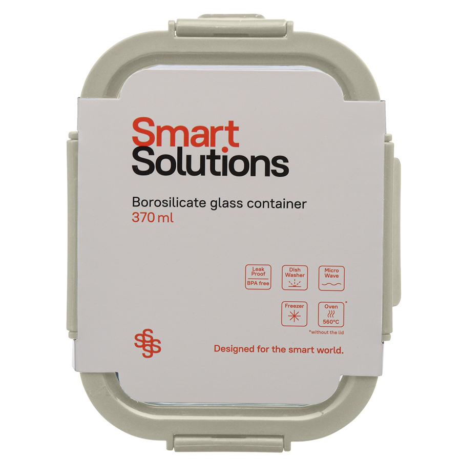 Контейнер стеклянный 370 мл  Smart Solutions светло-бежевый Smart Solutions CKH-ID370RC_7534C - фото 6