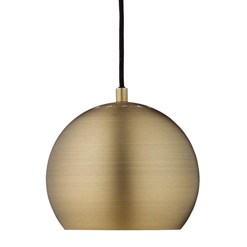 Лампа подвесная 18 см Frandsen Ball античная латунь матовый Frandsen CKH-111518405001