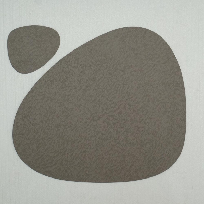 Салфетка подстановочная фигурная и подстаканник 37 x 44 см Vero тёпло серая