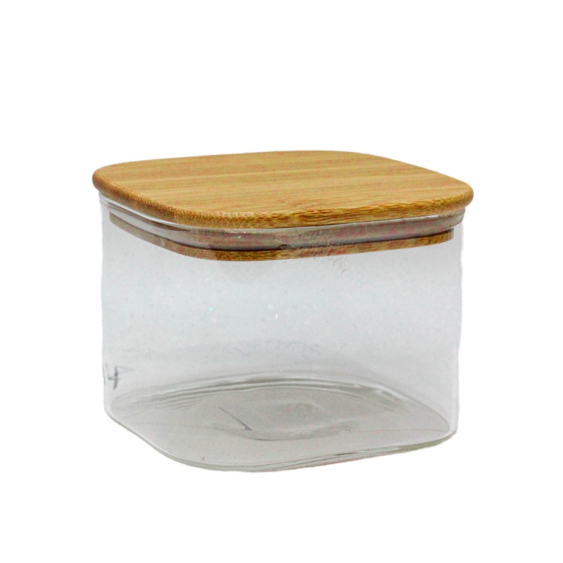 Банка для сыпучих продуктов с бамбуковой крышкой 700 мл Teco