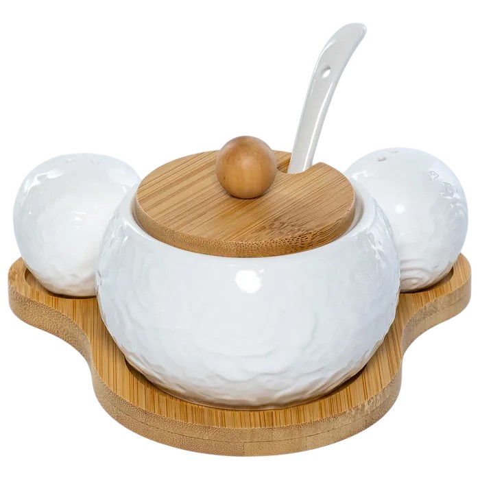 Набор для сервировки с сахарницей 250 мл на бамбуковой подставке Balsford Роза