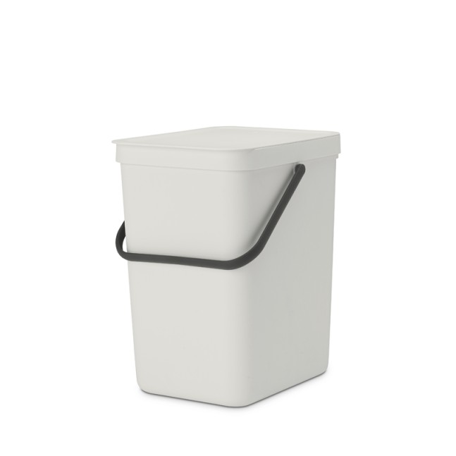 Ведро для мусора 25 л Brabantia Sort & Go светло-серый контейнер для мусора 15 х 10 см brabantia тёмно серый