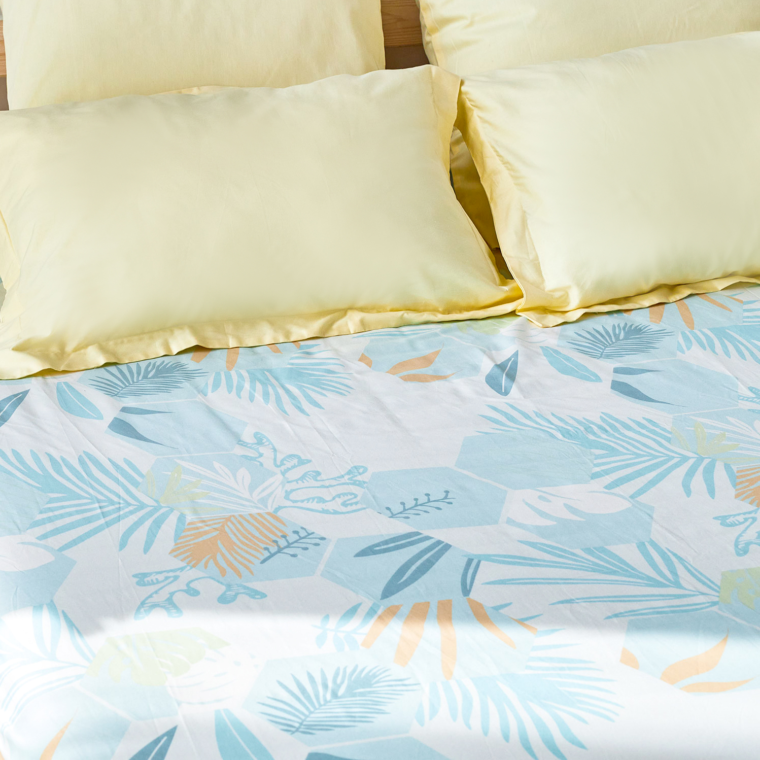 Простыня на резинке 160 х 200 см Melograno Abstract Print Leaf (арт.PSK ...