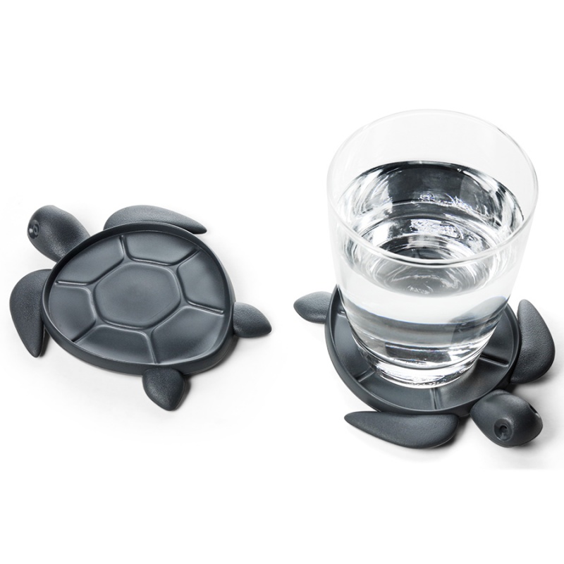

Подставка под стаканы Qualy Save turtle тёмно-серый