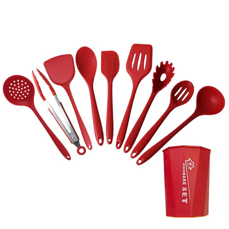 Набор кухонных принадлежностей 10 предметов Teco красный набор ножей 11 предметов