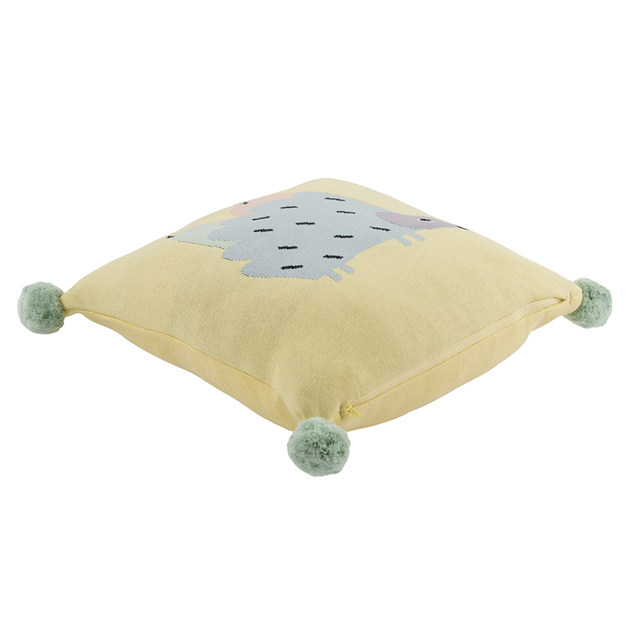 Подушка декоративная с помпонами Ежик ugo из коллекции tiny world 35х35 см Tkano DMH-TK20-KIDS-CU0003 - фото 2