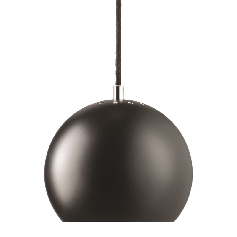 Лампа подвесная Frandsen Ball черная матовая, черный шнур Frandsen CKH-1115_0500105 - фото 1
