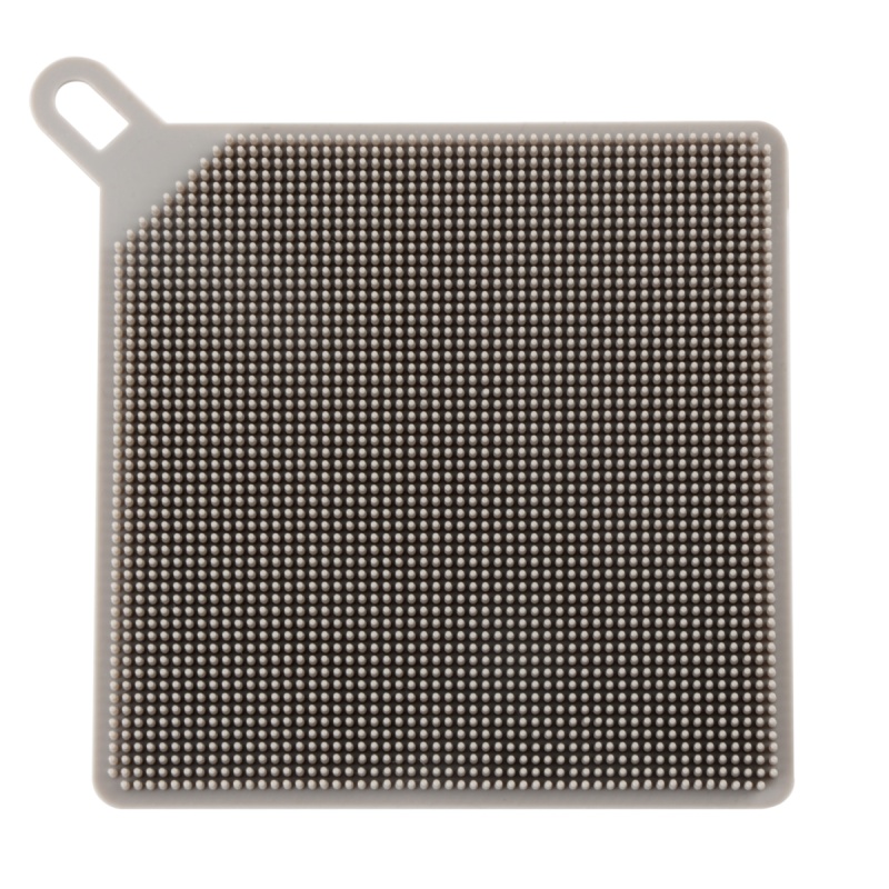 Губка для мытья посуды силиконовая Gipfel Clean Series серый квадрат Gipfel DMH-51848